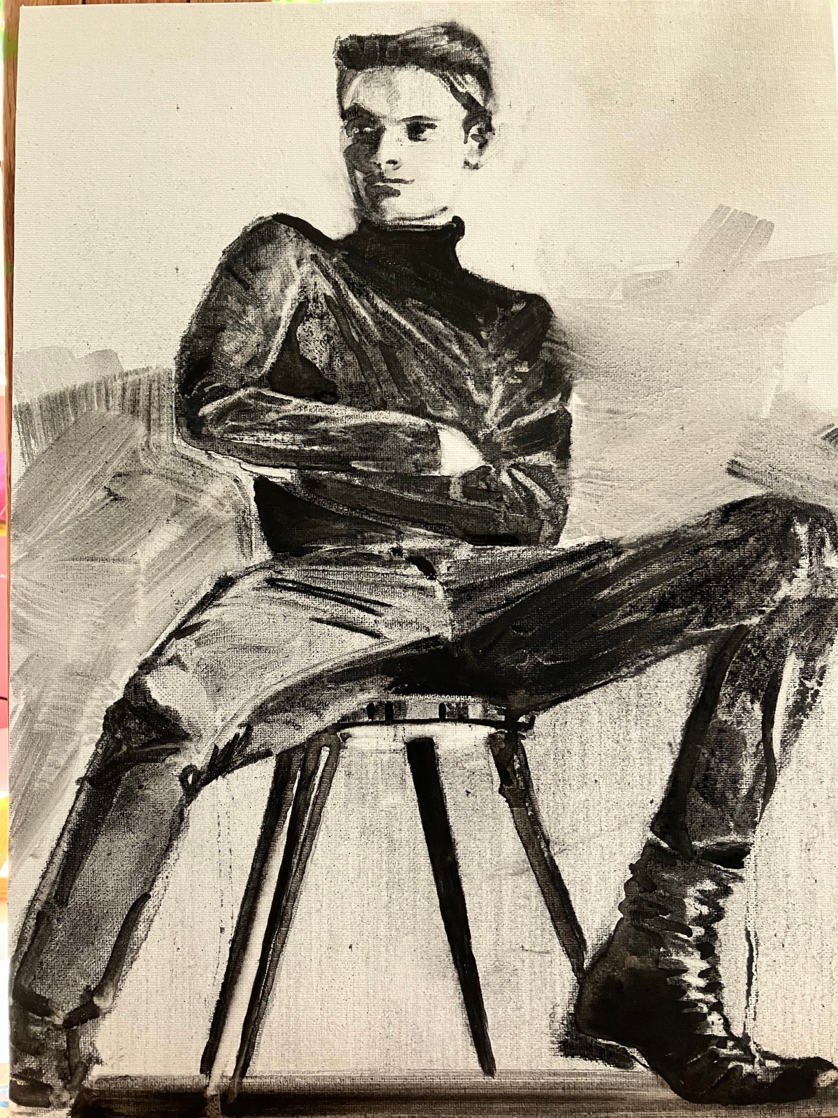 Charcoal Manspreading